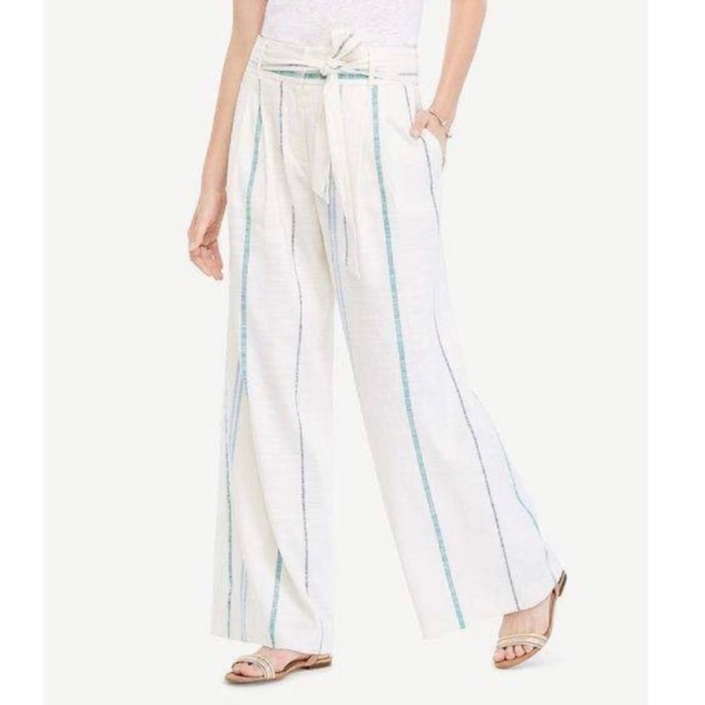 Linen striped pants